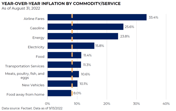 Year over Year Inflation by Commodity