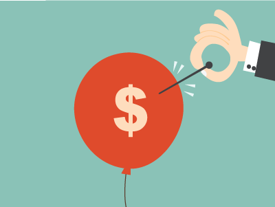 money bubble bursting